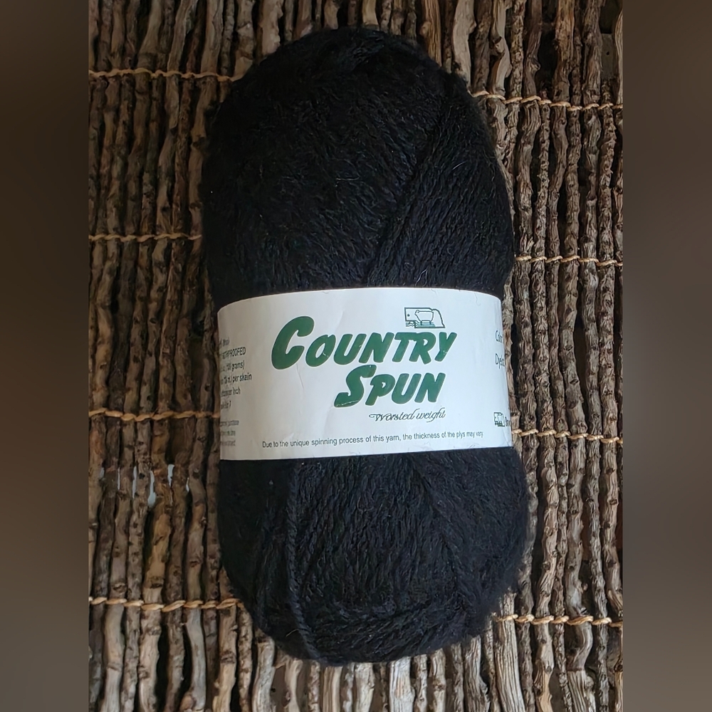 Country Spun Black Wool Yarn USA Brown Sheep Company